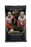 2021/22 Upper Deck SP Authentic Hockey Hobby Box 10 Packs Per Box, 9 Cards Per Box