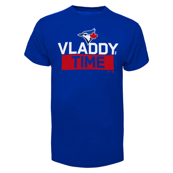 Youth Toronto Blue Jays '47 MLB Vladimir Guerrero Jr Vladdy Time Short Sleeves T-Shirt - Bleacher Bum Collectibles, Toronto Blue Jays, NHL , MLB, Toronto Maple Leafs, Hat, Cap, Jersey, Hoodie, T Shirt, NFL, NBA, Toronto Raptors