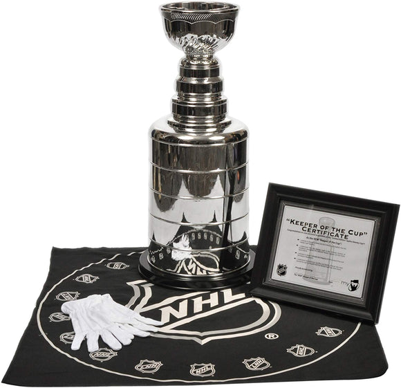 2 Foot NHL Hockey Replica Stanley Cup Comes with Certificate, Gloves & Table Cloth - Bleacher Bum Collectibles, Toronto Blue Jays, NHL , MLB, Toronto Maple Leafs, Hat, Cap, Jersey, Hoodie, T Shirt, NFL, NBA, Toronto Raptors