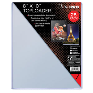 8" X 10" Toploader 25ct (sized to fit 8x10 card sleeves) Perfect for Photos - Bleacher Bum Collectibles, Toronto Blue Jays, NHL , MLB, Toronto Maple Leafs, Hat, Cap, Jersey, Hoodie, T Shirt, NFL, NBA, Toronto Raptors