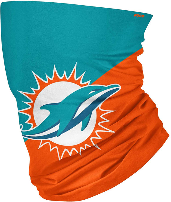 Miami Dolphins NFL Football Team Gaiter Scarf Adult Face Covering Head Band Mask