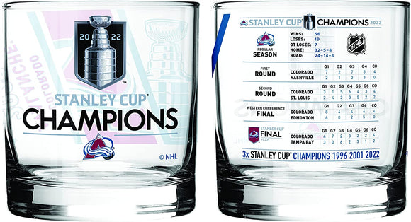 Colorado Avalanche The Sports Vault 2022 Stanley Cup Champions - 11oz. Rock Glass Set of 2