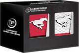 Calgary Stampeders CFL Football Mixing Glass Set of Two 16oz Full Logo in Gift Box