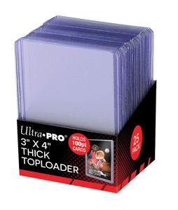 3" X 4" Thick 100PT Toploader 25ct Ultra Pro Brand New