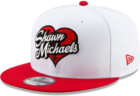 The Heart Break Kid Shawn Michaels WWE Wrestling New Era 9Fifty Adjustable Snapback White Red Hat Cap
