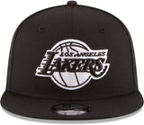 Los Angeles Lakers Black White Logo NBA Basketball New Era Snapback Black Hat