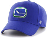 Vancouver Canucks '47 NHL Alt Logo MVP Structured Adjustable Strap One Size Fits Most Royal Hat Cap