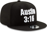 Stone Cold Steve Austin 3:16 WWE Wrestling New Era 9Fifty Adjustable Snapback Black Hat Cap