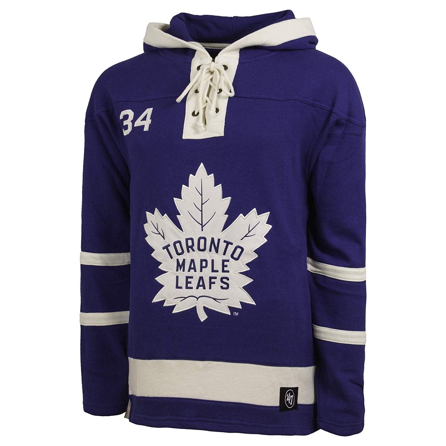 Lids Toronto Maple Leafs '47 Superior Lacer Pullover Hoodie - Navy/Cream