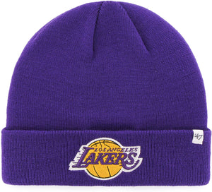 Men's Los Angeles Lakers NBA Raised Cuff Team Colour Knit Beanie Toque OSFM