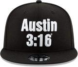 Stone Cold Steve Austin 3:16 WWE Wrestling New Era 9Fifty Adjustable Snapback Black Hat Cap