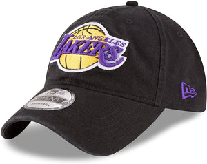 Men's Los Angeles Lakers New Era Black 9TWENTY Core Classic Twill Adjustable Hat