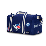 Toronto Blue Jays Heritage Patch Duffle Bag Made By New Era - Bleacher Bum Collectibles, Toronto Blue Jays, NHL , MLB, Toronto Maple Leafs, Hat, Cap, Jersey, Hoodie, T Shirt, NFL, NBA, Toronto Raptors