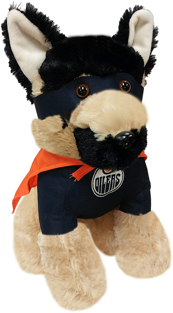 Edmonton Oilers NHL Hockey German Shepard Super Hero Plush by Forever Collectibles