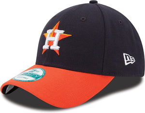 Houston Astros Road New Era Men's League 9Forty MLB Baseball Adjustable Hat - Navy/Orange