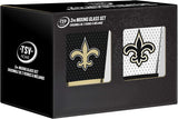 New Orleans Saints NFL Football Mixing Glass Set of Two 16oz Full Logo in Gift Box