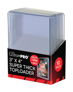 3" X 4" Super Thick 120PT Toploader 10ct Ultra Pro Brand New