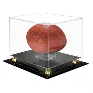 Ultra Football Or Figure Display Case With Riser Holder with UV Protection