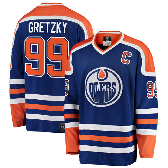 Wayne Gretzky Edmonton Oilers Fanatics Branded Premier Breakaway Retired - Player Jersey - Royal