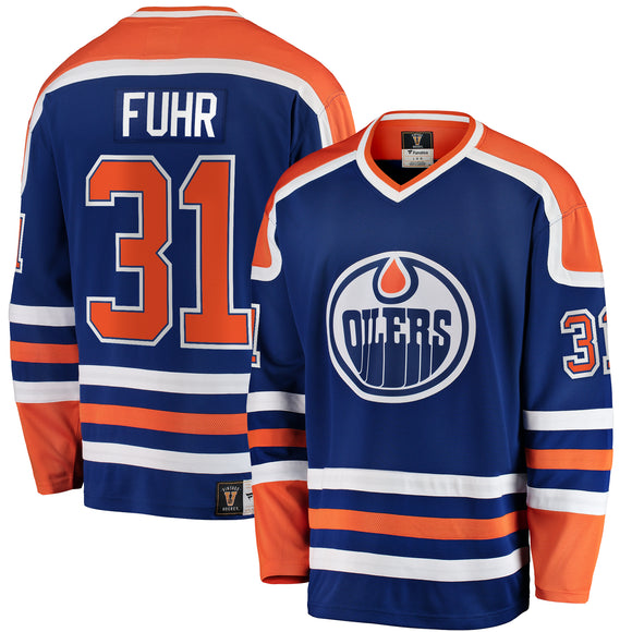 Edmonton Oilers Grant Fuhr Fanatics Branded Blue Premier Breakaway Retired - Player Jersey