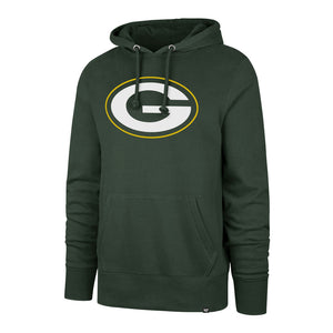Men's Green Bay Packers NFL Football Imprint Headline Team Colour Logo Pullover Green Hoodie
