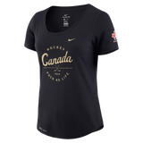 Ladies 2018 Team Canada Hockey IIHF Dri Fit Round Neck T Shirt - Bleacher Bum Collectibles, Toronto Blue Jays, NHL , MLB, Toronto Maple Leafs, Hat, Cap, Jersey, Hoodie, T Shirt, NFL, NBA, Toronto Raptors