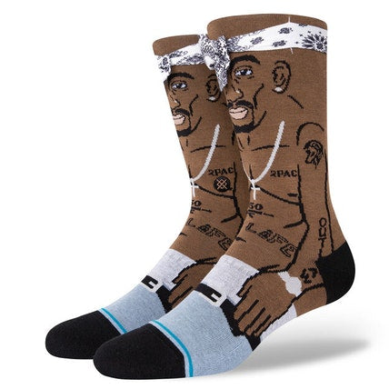 Music Legend Tupac Shakur Resurrected Stance Crew Socks - Size Large