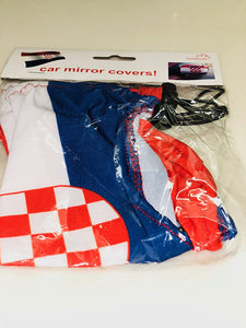 National Team Croatia Euro European Cup of Soccer Football Polyester Car Mirror Cover - Country Colours