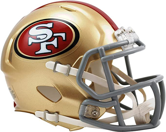 NFL Football Riddell San Francisco 49ers Mini Revolution Speed Replica Helmet
