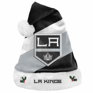 Los Angeles Kings Logo Colorblock Santa Hat NHL Hockey by Forever Collectibles