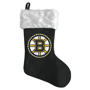 Boston Bruins NHL Hockey Christmas Light Up Felt Stocking Team Logo