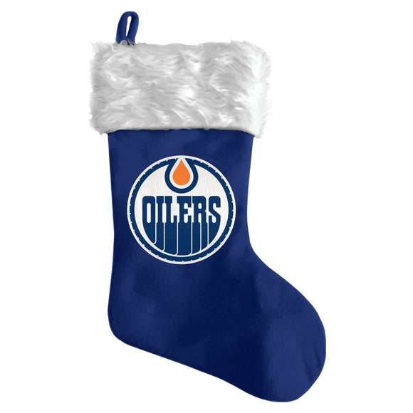 Edmonton Oilers NHL Hockey Christmas Light Up Felt Stocking Team Logo