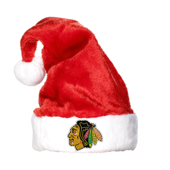 Chicago Blackhawks NHL Hockey Christmas Light Up Santa Pom Team Logo Hat