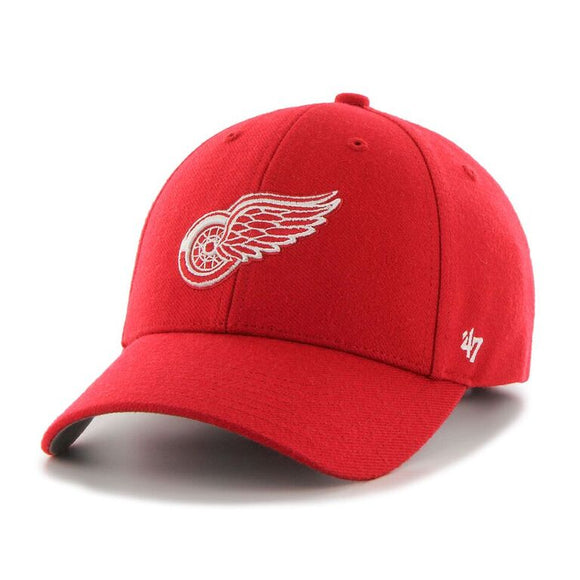 Detroit Red Wings '47 NHL MVP Structured Adjustable Strap One Size Fits Most Red Hat Cap - Bleacher Bum Collectibles, Toronto Blue Jays, NHL , MLB, Toronto Maple Leafs, Hat, Cap, Jersey, Hoodie, T Shirt, NFL, NBA, Toronto Raptors