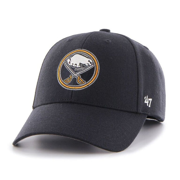 Buffalo Sabres '47 NHL MVP Structured Adjustable Strap One Size Fits Most Navy Hat Cap - Bleacher Bum Collectibles, Toronto Blue Jays, NHL , MLB, Toronto Maple Leafs, Hat, Cap, Jersey, Hoodie, T Shirt, NFL, NBA, Toronto Raptors