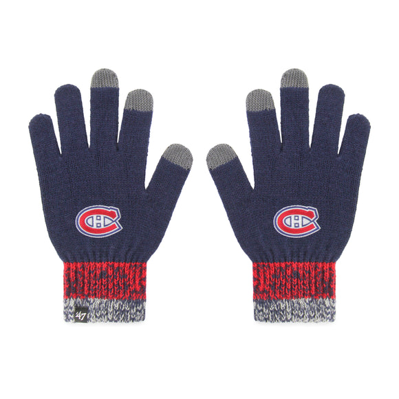 Men's Montreal Canadiens Static Winter Acrylic Gloves One Size Fits Most - Bleacher Bum Collectibles, Toronto Blue Jays, NHL , MLB, Toronto Maple Leafs, Hat, Cap, Jersey, Hoodie, T Shirt, NFL, NBA, Toronto Raptors