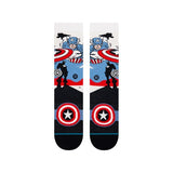 Captain America Marquee Marvel Crew Pair of Socks By Stance - Size Large (Men 9-13)