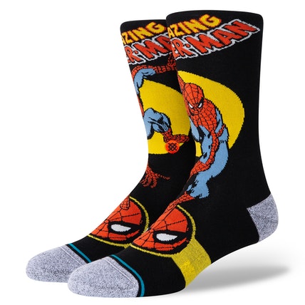 Spiderman Marquee Marvel Crew Pair of Socks By Stance - Size Large (Men 9-13)