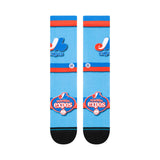 Men's Montreal Expos MLB Baseball Stance Cooperstown Crew Socks - Size Large