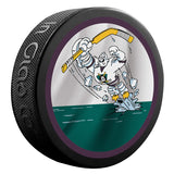 Anaheim Ducks Retro Reverse Double-Sided Logo NHL Inglasco Souvenir Puck