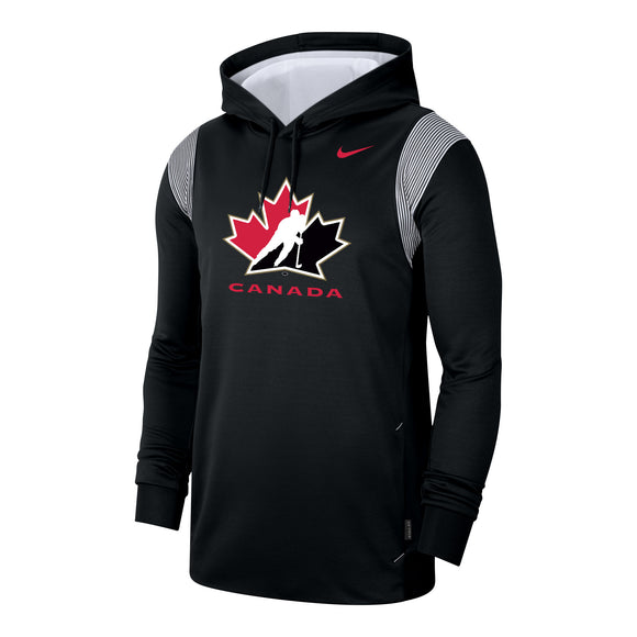 Men's Nike Black Team Hockey Canada Club Fleece - Pullover Hoodie Sweatshirt