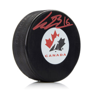 Connor Bedard Team Canada Signed World Juniors Autographed Model Hockey Puck