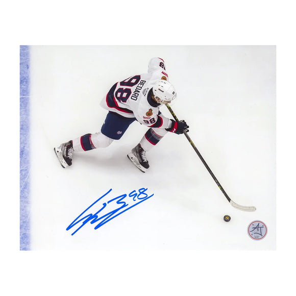 Connor Bedard CHL WHL Regina Pats Autographed Aerial View 8x10 Photo