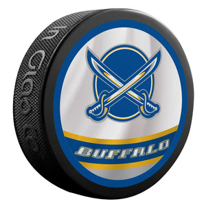 Buffalo Sabres Retro Reverse Double-Sided Logo NHL Inglasco Souvenir Puck