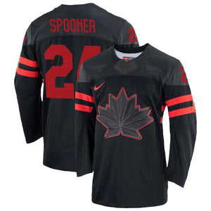 Men's Nike Black Hockey Team Canada IIHF 2022 Replica Olympics Natalie Spooner Jersey
