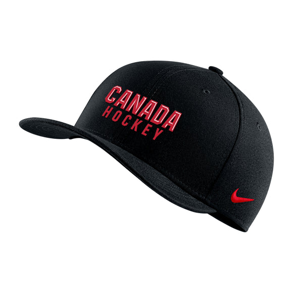 Men's Team Canada Hockey Nike Classic99 Word Mark - Flex Fit Hat - Charcoal
