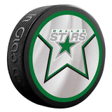 Dallas Stars Retro Reverse Double-Sided Logo NHL Inglasco Souvenir Puck