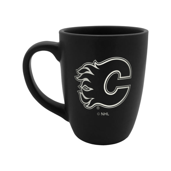 Calgary Flames Primary Logo Black White NHL Hockey 14oz Executive Ceramic Mug