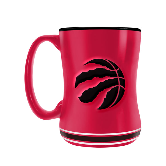 Toronto Raptors Primary Logo Red Black NBA Basketball 14oz Sculpted C-Handle Mug