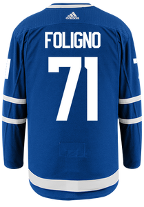 Men's Toronto Maple Leafs Nick Foligno adidas Blue Authentic Player Hockey Jersey